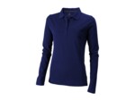 Рубашка поло Oakville женская с длинным рукавом (темно-синий) L