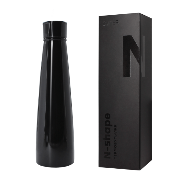 Термобутылка для напитков N-shape (черный) (Изображение 7)