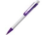 Ручка пластиковая шариковая Бавария (фиолетовый/белый) 