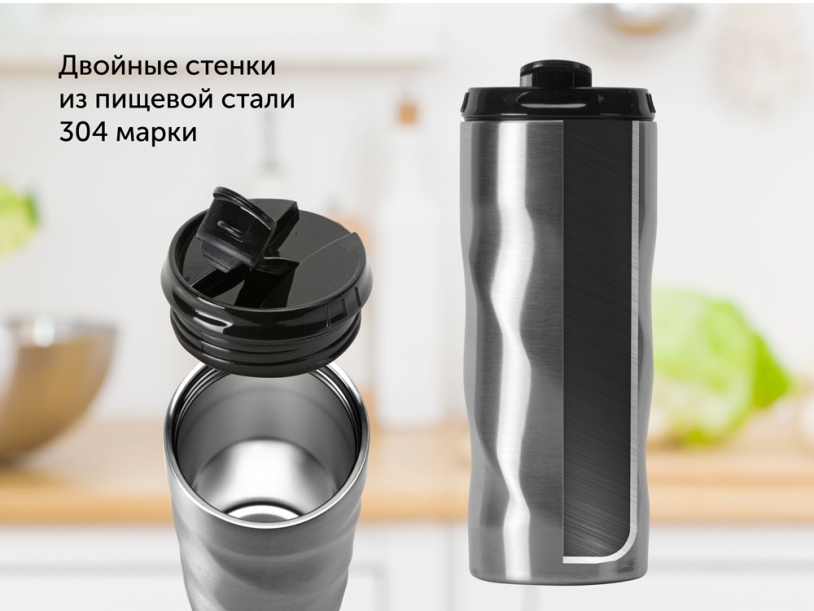Термокружка Гедж (серебристый)  (Изображение 6)