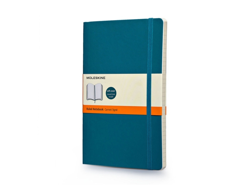 Записная книжка А5  (Large) Classic Soft (в линейку) (бирюзовый) A5 (Изображение 1)