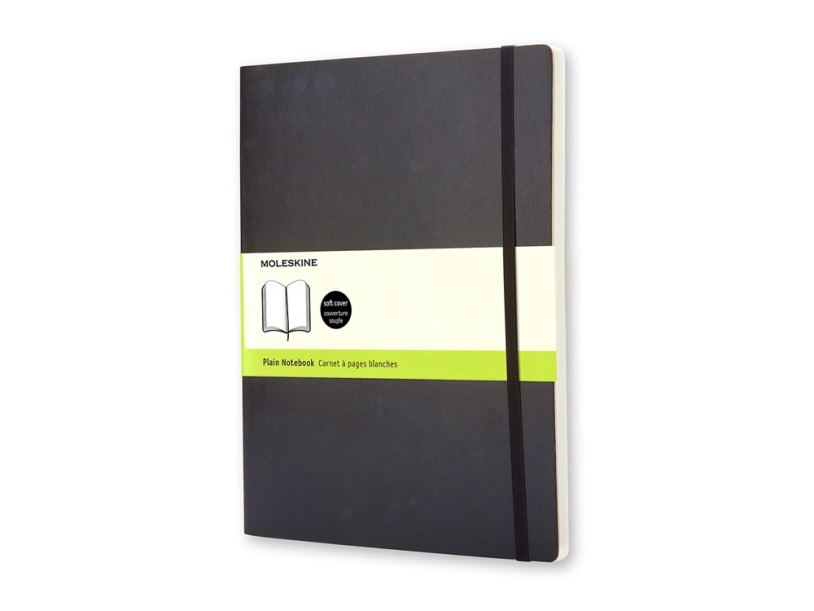 Записная книжка Moleskine Classic Soft (нелинованный), Хlarge (19х25 см), черный (Изображение 1)