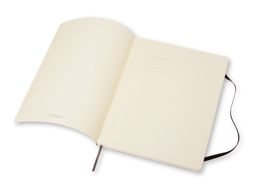 Записная книжка Moleskine Classic Soft (нелинованный), Хlarge (19х25 см), черный (Изображение 2)
