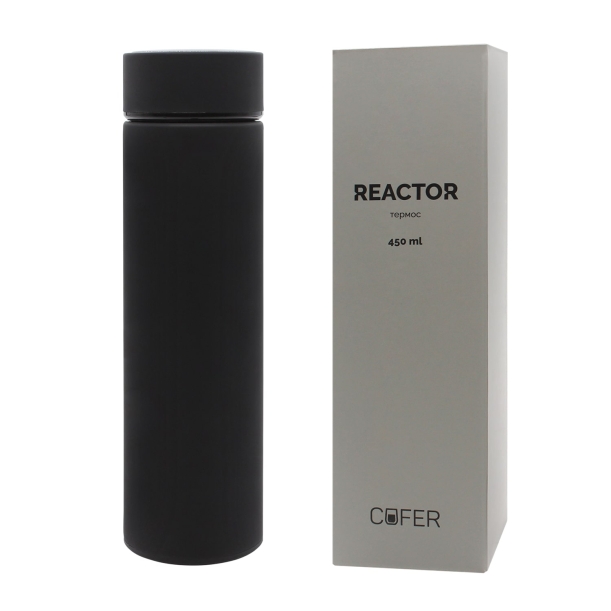 Термос Reactor софт-тач с датчиком температуры (черный) (Изображение 3)