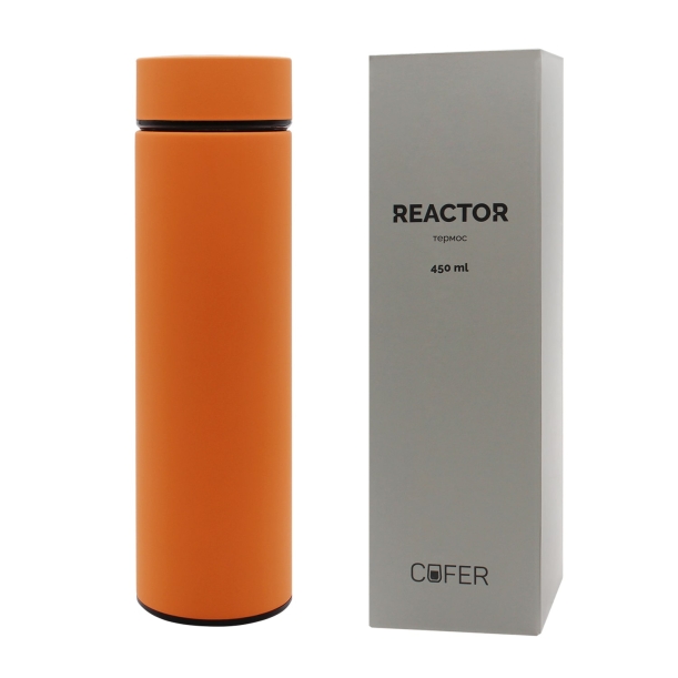 Термос Reactor софт-тач с датчиком температуры (оранжевый) (Изображение 3)