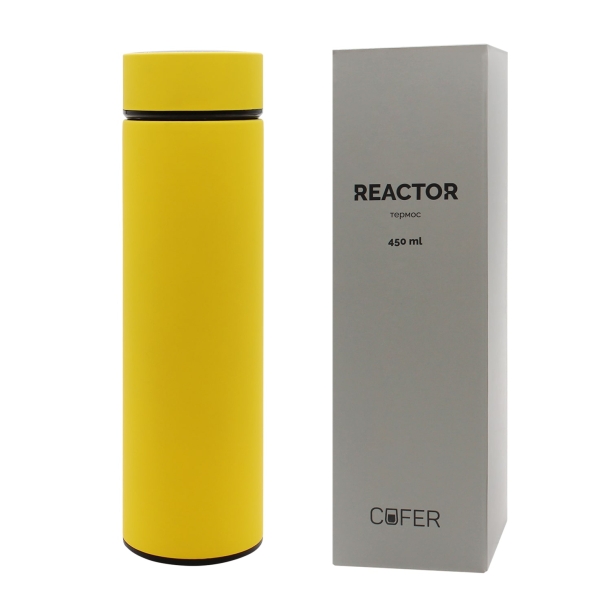 Термос Reactor софт-тач с датчиком температуры (желтый) (Изображение 3)