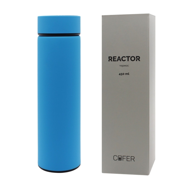 Термос Reactor софт-тач с датчиком температуры (голубой) (Изображение 3)