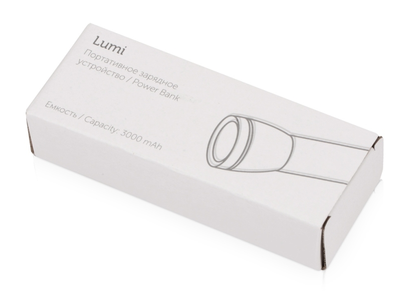 Портативное зарядное устройство Lumi с фонариком, 3000 mAh (Изображение 7)