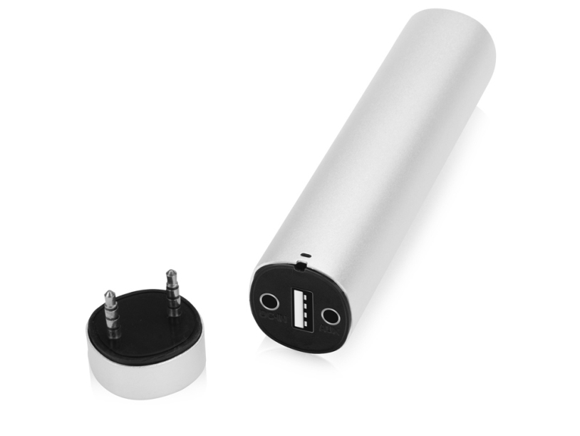 Внешний аккумулятор Мьюзик, 5200 mAh (серебристый)  (Изображение 2)