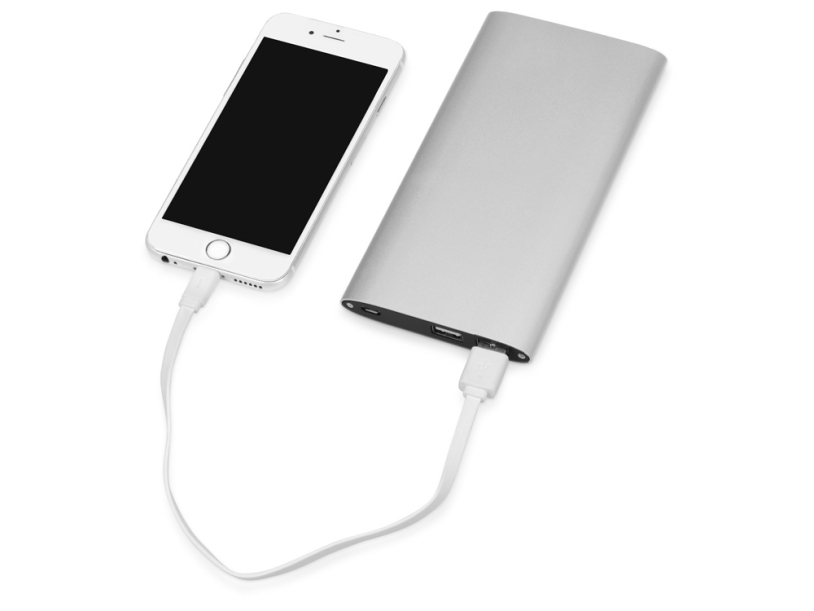 Внешний аккумулятор Джет, 8000 mAh (серебристый)  (Изображение 2)