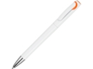 Ручка пластиковая шариковая Локи (оранжевый/белый) 