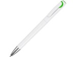 Ручка пластиковая шариковая Локи (зеленое яблоко/белый) 