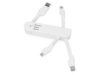 Универсальный переходник Smarty (Micro USB / Lightning / Type C), белый (Изображение 1)