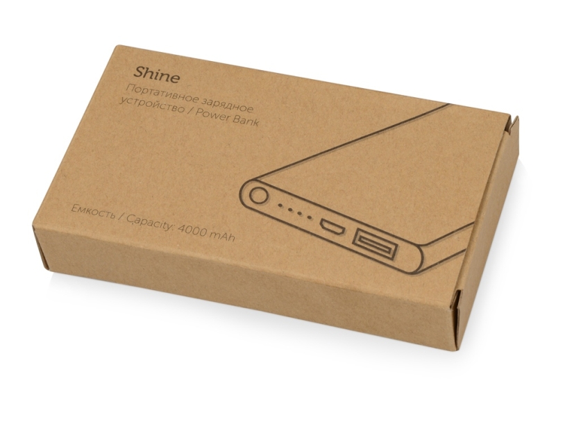 Внешний аккумулятор Shine с зеркальной гравировкой, 4000 mAh (Изображение 7)