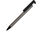 Ручка-подставка шариковая Кипер Металл (черный/серый) 