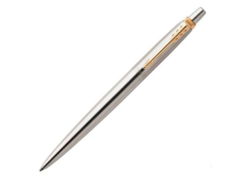 Ручка шариковая Parker Jotter Core Stainless Steel GT (золотистый/серебристый)  (Изображение 1)