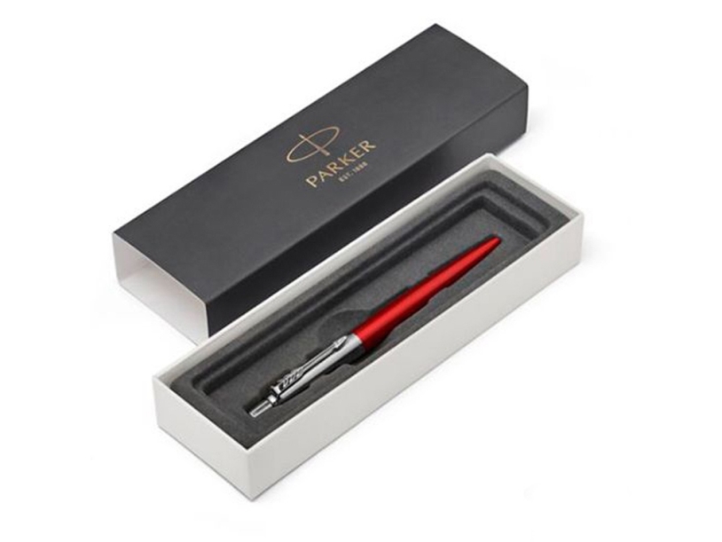 Ручка шариковая Parker Jotter Core Kensington Red CT (красный/серебристый)  (Изображение 3)