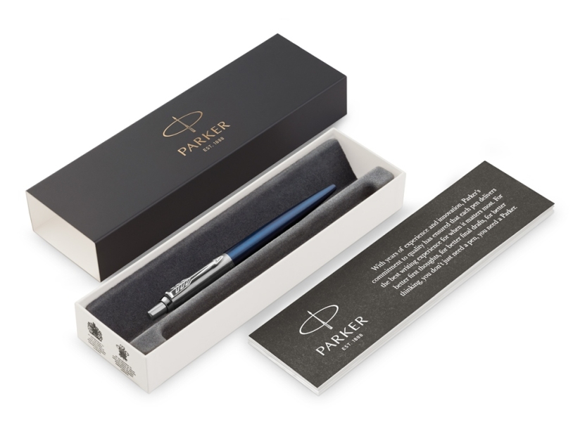 Ручка шариковая Parker Jotter Core Royal Blue CT (синий/серебристый)  (Изображение 3)