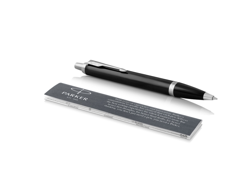 Ручка шариковая Parker IM Core Black CT (черный/серебристый)  (Изображение 2)