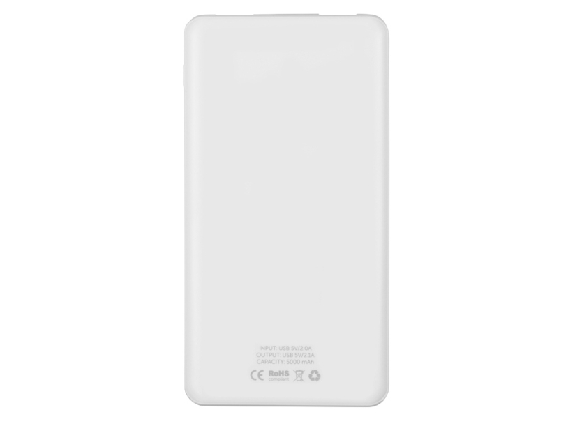 Портативное зарядное устройство Blank с USB Type-C, 5000 mAh, белый (Изображение 6)