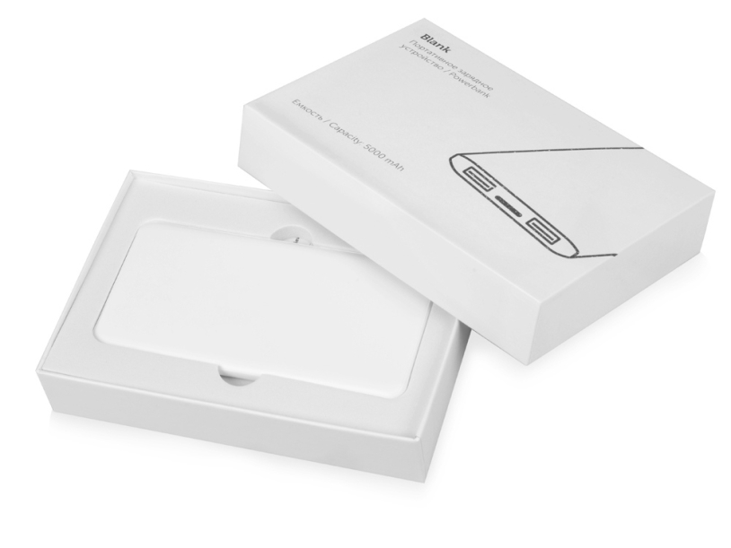 Портативное зарядное устройство Blank с USB Type-C, 5000 mAh, белый (Изображение 9)