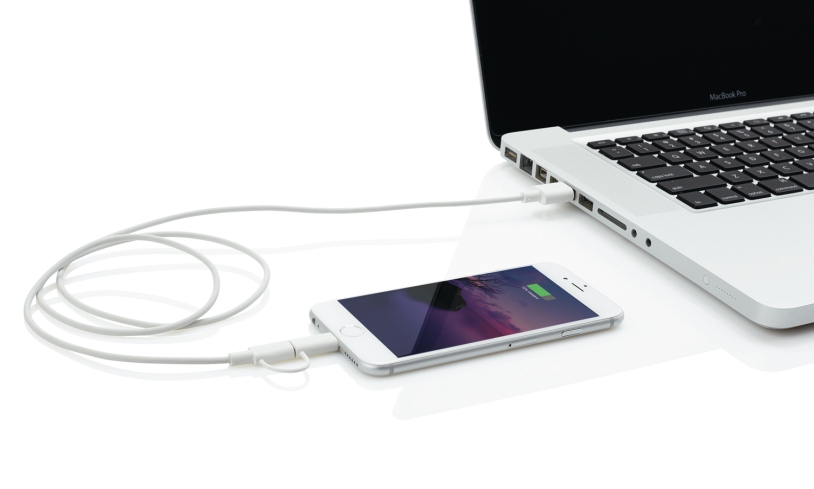 Кабель «2 в 1» с лицензированным MFi разъемом Apple Lightning (Изображение 4)