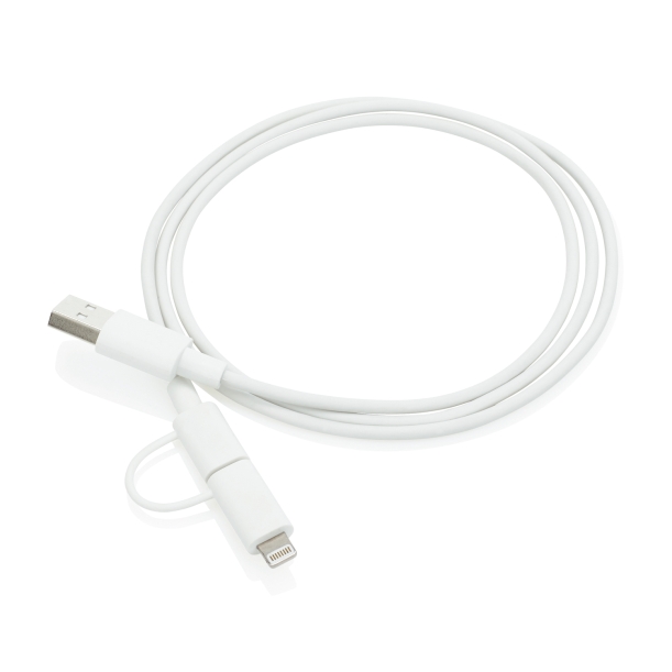 Кабель «2 в 1» с лицензированным MFi разъемом Apple Lightning (Изображение 1)