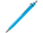 Ручка металлическая шариковая шестигранная Six (голубой) 
