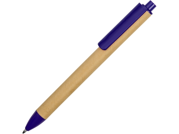 Ручка картонная шариковая Эко 2.0 (синий/бежевый) 