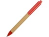 Ручка картонная шариковая Эко 2.0 (красный/бежевый) 