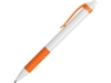 Ручка пластиковая шариковая Centric (оранжевый/белый)  (Изображение 3)