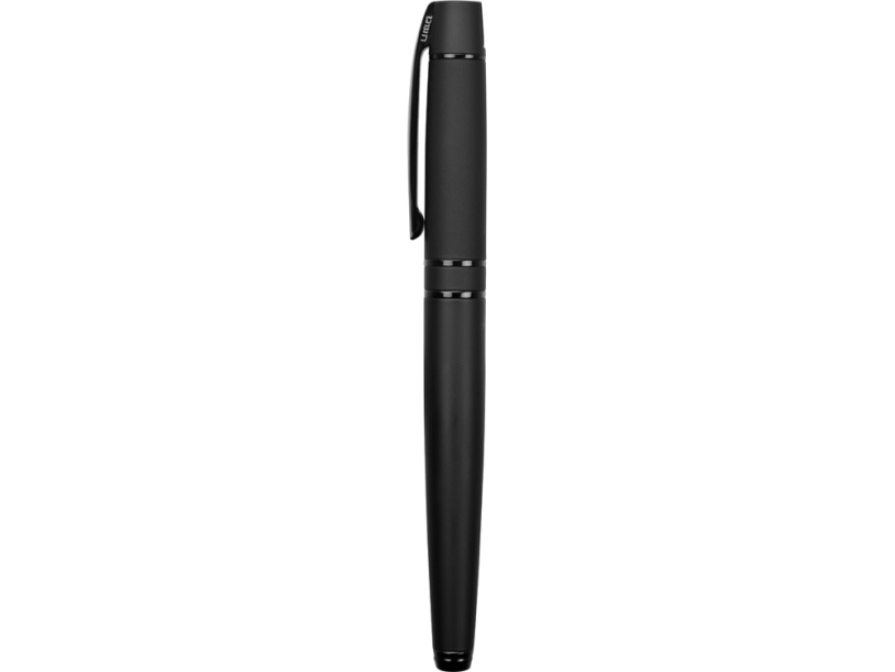 Ручка металлическая роллер Uma VIP R GUM soft-touch с зеркальной гравировкой, черный (Изображение 6)