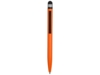 Ручка-стилус металлическая шариковая Poke (черный/оранжевый)  (Изображение 2)