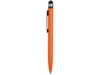 Ручка-стилус металлическая шариковая Poke (черный/оранжевый)  (Изображение 3)