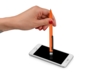 Ручка-стилус металлическая шариковая Poke (черный/оранжевый)  (Изображение 4)