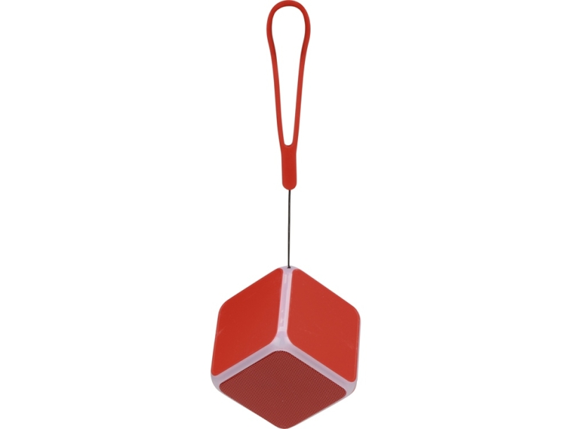 Портативная колонка Cube с подсветкой (красный)  (Изображение 3)