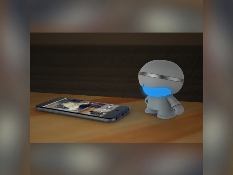 Портативный динамик Bluetooth mini XBOY (серый)  (Изображение 9)