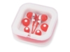 Подарочный набор Non-stop music с наушниками и зарядным устройством (красный)  (Изображение 3)