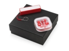 Подарочный набор Non-stop music с наушниками и зарядным устройством (красный) 