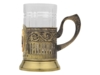 Чайный набор с подстаканником и фарфоровым чайником ЭГОИСТ-Л, золотистый/белый (Изображение 5)