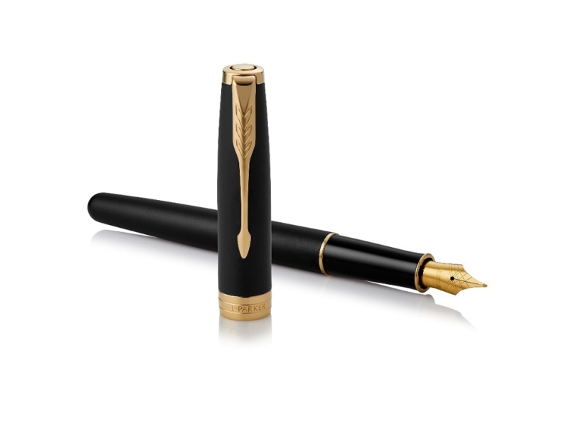 Ручка перьевая Parker (Паркер) Sonnet Matt Black GT (Изображение 2)