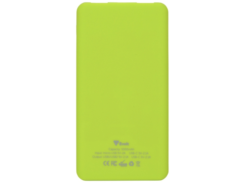 Внешний аккумулятор Reserve с USB Type-C, 5000 mAh (зеленое яблоко)  (Изображение 3)