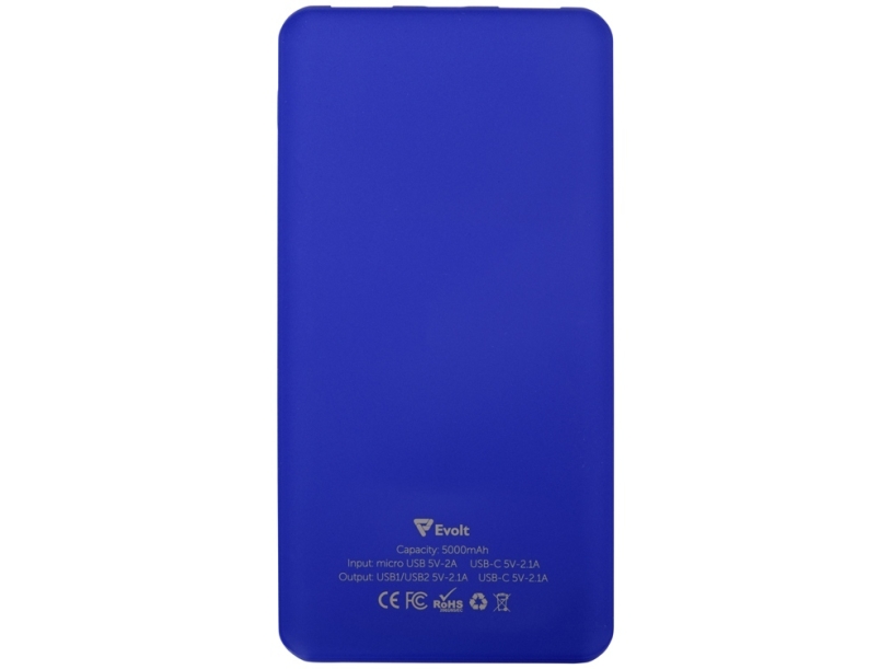 Внешний аккумулятор Reserve с USB Type-C, 5000 mAh (синий)  (Изображение 3)