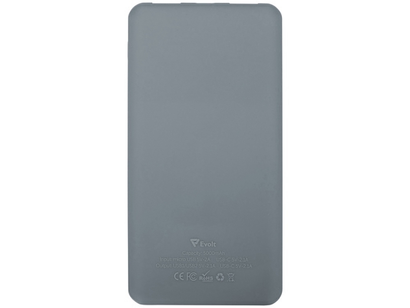 Внешний аккумулятор Reserve с USB Type-C, 5000 mAh (серый)  (Изображение 3)