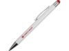 Ручка металлическая шариковая Flowery со стилусом (красный/белый)  (Изображение 1)