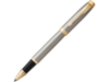 Ручка роллер Parker IM Core Brushed Metal GT (золотистый/серый)  (Изображение 1)