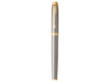 Ручка роллер Parker IM Core Brushed Metal GT (золотистый/серый)  (Изображение 2)