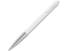 Ручка пластиковая шариковая Noto (серебристый/белый)  (Изображение 1)