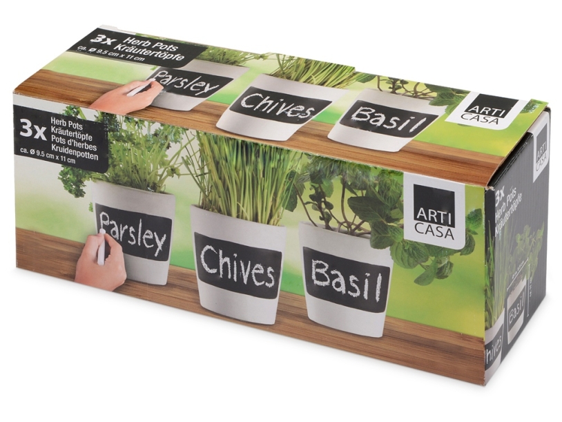 Набор горшочков для растений Chalk pots, 3шт (Изображение 5)