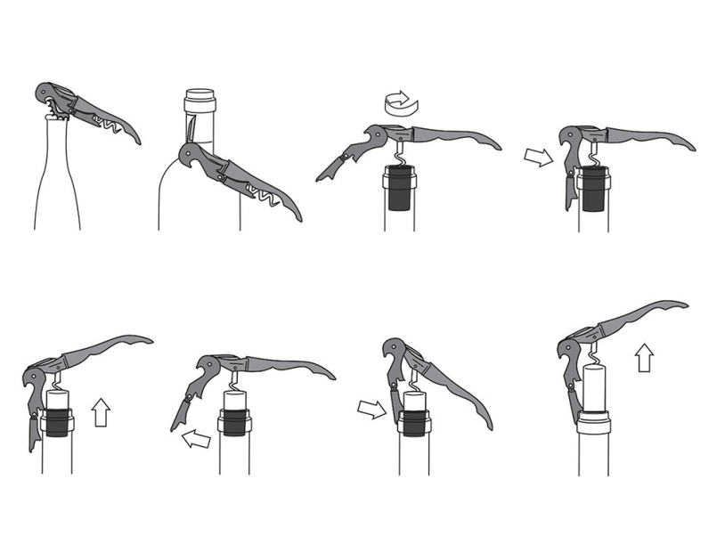 Нож сомелье из нержавеющей стали Pulltap's Inox, серебристый (Изображение 4)
